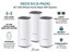 TP-LINK AC1200 Whole Home Mesh WiFi System 2.4GHz & 5GHz, 2 Ports 10/100Mbps WAN/LAN Ports, 1 PWR Port, 2 x Internal Dual Band Antennas Per Deco Unit, WPA-PSK/WPA2-PSK, 12V1A [TP-LINK DECOE4-3PACK]