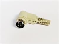 Angled Inline Din Plug • Grey • 8 way • Solder Joint • with Locking Screw [MAWI8100SN GREY]