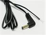 Inline DC Power 2.1mm Plug • with 1.5m Moulded Lead Open End 90 deg Centre Negative [MP136LN W/1,5MT LEAD]