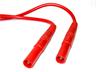 4mm PVC Safety Test Lead with 1mm sq. Straight Shroud Plug to Shroud Plug in Red 100 cm in length [MLS-GG 100/1 RED]