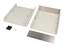 ABS Plastic Instrument Enclosure Grey 180X155X52MM Aluminium Panels IP54 Flame Retardent [1598CGY]