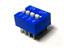 Slide Type Economy DIP Switch • Pitch : 2,54mm • Form : 1A-SPST(NO) • 25mA-24VDC • 200gf max • PCB-Thru-Hole Straight [KTS04E]