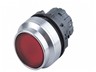 Push Button Actuator Illuminated Latching • Red Lens • Metallic Silver 30mm High Bezel [P304LRS]