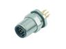 8 way Male Cylindrical Socket with Screw Lock and Front Mount [09-3481-550-08]