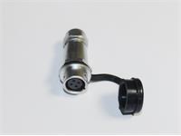 Female Circular Connector • Metal-Shielded with Push-Pull Snap Lock Cable-End • 4 way • 200V 5A • IP67 [XY-CCM211-4S]