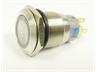 Ø19mm Vandal Proof Stainless Steel IP67 Push Button and Red 220V LED Ring Illuminated Switch with 1C/O Latch Operation and 5A-250VAC Rating [AVP19F-L2SCR220]