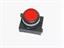 Push Button Actuator Illuminated Latching • Red Raised Lens • Black 30mm Bezel [P302LR]