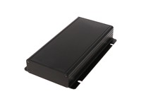 Extruded Aluminium Enclosure with Integrated Flange Black Anodized 160x78x27mm - Aluminium End Plates [1455JF1601BK]
