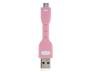 Bone Micro USB 2.0 Type B to USB Type A Male Link Adaptor 17x80x9mm 11g Flexible Pink [BNE AP09041-PK]
