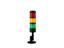 Industrial LED Tubular Econo Beacon Lamp 3 Layer Continuos Red/Yellow/Green 24VDC NPN with Foldable Mounting Base 64mm Ø x 329mm with Flylead IP20 [CLX-MSL-301-BN-RYG]