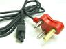 AC Cord with 3pin Clover Socket to 3pin Red Plugtop 1.8m Length [AC CORD 3P CLOVER]