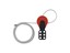 ABUS Safelex™ Universal Cable Lockout 2m, Holds Up to 6 Padlocks, Shackle Diameter:9mm, Cable Diameter:4.1mm, Width:61mm, Red, 175g [ABUS UNIV CABLE LOCKOUT C506]