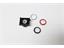 Push Button Actuator Illuminated Latching • Red Flush Lens • Metallic Silver 30mm Bezel [P301LRS]
