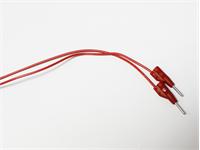 2mm Stackable Flexible Leads PVC 1m Red DC60V 6A Nickel-plated Brass Contact [MVL2/100 RED]