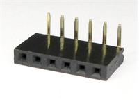 6 way 2.54mm PCB Right Angled Pins SIL Female Socket Header [724060]