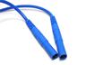 4mm PVC Safety Test Lead with 1mm sq. Straight Shroud Plug to Shroud Plug in Blue 50 cm in length [MLS-GG 50/1 BLUE]