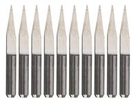 Set of 10 x 20° Carbide CNC Router Engraving Bits 0.1mm Tip and 3.175mm Shank [CMU DIY 3 AXIS ENGRVR BITS 10/PK]