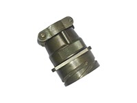 Circular Connector MIL-VG95234 Rev Bayonet Lock SQuare. Flange Panel Receptacle 2 Pole #0 Male Solder Contcats 150A 900VAC/1,250VDC with Cable Clamp [CA3100E-32-5PB]