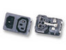 Push In Power Inlet & Outlet • with Inlet-Outlet Grounging • Solder Tab 4.8mm • 3 way [6900-43/1,0MM]
