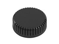 ABS Plastic Miniature Enclosure - Snap-Fit / Wall-mount Round 60x20mm Vented IP30 - Black [1551V12BK]