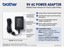 Brother 9 V Adapter for PT80,H105,D200,E100VP,2100VP,2730VP [BRH 9V ADAPTER]