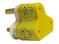 Plugtop Surge 16A 3P Round Yellow with LED [CRL 12-S0003]