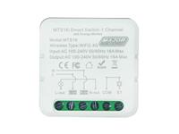 Smart Switch Module 16A MAX 50/60HZ, 3100W (Resistive), WIFI 802.11b/g/n , 2.4GHz Networks Only, 5GHz Not Supported, GFSK for Bluetooth V5.1 (BT LE), Operating Temp -25°C to 55°C, 110~240VAC [MAJ MTS16]