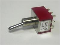 Miniature Toggle Switch • Form : 3PDT-1-0-(1) • 5A-120 VAC • Solder-Lug • Std-Lever Actuator [8309]