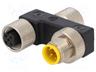 M12 Splitter T-Connector with 1 x M12 Male and 2 X M12 Female 5 Pole [0906 UTP 101]