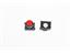Push Button Actuator Illuminated Latching • Red Raised Lens • Black 30mm Bezel [P302LR]