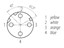 Circular Connector M12 D COD Female 4P Screw Lock M16 X 1,5 Rear Panel Entry Front Mount with 500mm Shield Profinet Cable IP67 (22266) [RKHS 4D-342/0,5M]
