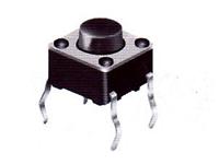 Tactile Switch • Form : 1A - SPST (NO)/4Termn • 50mA-12VDC • 250gf • PCB • 4.5x4.5mm , Lever : 1mm [TC0010Z]