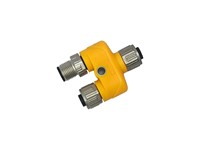 "Y" Distribution Adaptor M12B 5 Pole - 1 X M12 Female Plug to 1 X M12 Female & 1 Male Receptacles B Coded (7000-44161-0000000) [XY-44161-00-ECN]