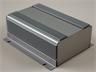 160x110x60,8mm Extruded Heat Dissipating Clear Anodized Aluminium Enclosure with Metal End Plates [1455NHD1601]