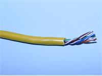 UTP CAT5E 4PR 100R Solid Copper Yellow {CCA} Cable [CAB04PR UTP SOLID COPPER YL]