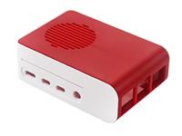 Red Raspberry PI4B Enclosure with Vents for Optional Fan [CMU RASPBERRY PI 4B ENCLOS RED]