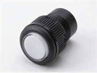 Push Button Actuator Non-Illuminated Momentary • White Raised Button • Black 30mm Bezel [PB302MW]