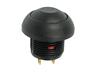 IP67 Non-Illuminated Momentary Push Button Switch • Form : SPST-0-(1M) • 17mm Round Black Bezel • Black Button • Solder-Lug [PBR171ATLE0]