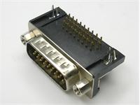 26 way Male D-Sub Connector with PCB Right Angle termination and High Density Pins [DAPA26PHD]