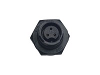 Circular Connector Plastic IP67 Waterproof Bayonet Lock Female Panel Receptacle 3 Pole 5A/250VAC - 15,6x14,8 Panel Cutout (5/8") -40 - 105° [PM03FCC-KCS7001]