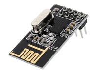 2,4GHz Transceiver Module Using NORDIC NRF24L01+. SPI I/FACE. Voltage: 1.9-3.6V (Recommended 3.3V), 250m Open Area, Maximum Output Power: +20DBM, Emission Mode Current(Peak): 115mA, Receive Mode Current(peak): 45mA, Power-Down Mode Current: 4.2UA [BDD NRF24L01+ TRANSCEIVER MODULE]