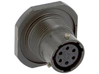 3 way Male Cylindrical Receptacle with Bayonet Lock and Jam Nut (MIL-C-24682) [PT07A-12-3P]