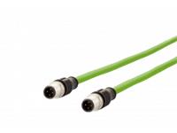 Cordset Shielded M12 D-Coded Male Straight 4 Pole - Open Ended 10M PUR Cable [142M1D11100]