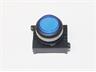 Push Button Actuator Illuminated Latching • Blue Raised Lens • Black 30mm Bezel [P302LB]