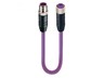 Cordset - PROFIBUS M12 B COD Male - Female Straight. 5 Pole Double End - 2M PUR Violet Cable 7,6mm OD. [0975 254 101/2M]