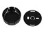 ABS Plastic Miniature Enclosure - Snap-Fit / Wall-Mount Round 45x20mm Vented IP30 - Black [1551V11BK]