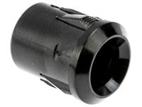 LED Holder 8mm Black Plastic Convex [RTF8080]