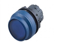 Push Button Actuator Illuminated Latching • Blue Lens • Blue 30mm High Bezel [P304LBB]