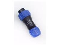 Circular Connector Plastic IP68 Screw Lock Female Cable End Plug 2 Poles 13A/250VAC 4-6,5mm Cable OD [XY-CC130-2S-I]