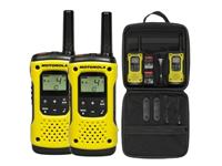 Motorola Licence Free 2 Way Radio 10km Line of Sight 500mW,12.5Khz, 8CH,233g,Batteries Included 2XNIMH, 20 Call Tone, Soft Carry Case, SIZE:17.8X6.1X3.8cm, Keypad Tones, LED Torch, Dust Proof/Weather Proof IP67, Vibrate Alert, Micro USB Charging Port, F [MOTO TLKR-T92 H20]